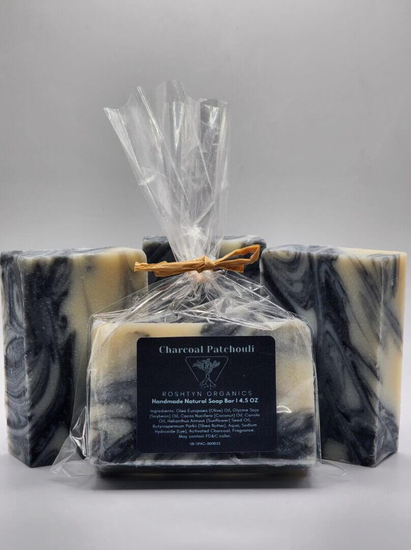 Charcoal Patchouli Natural Soap - Image 2